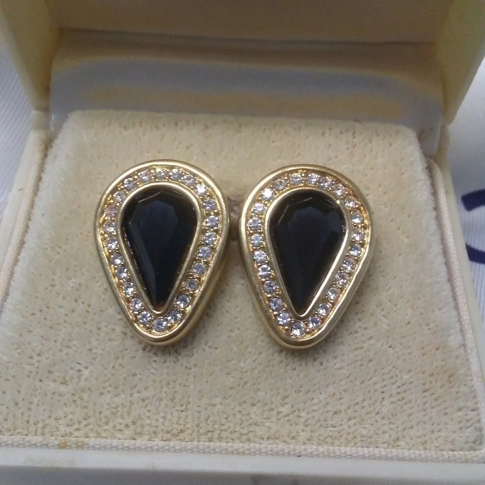 VTG SWAROVSKI Crystal Earrings SIGNED SAL